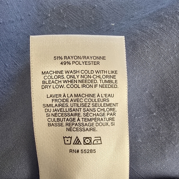 Express Satin V-Neck Downtown Cami Blue Slip Dress Size Medium Slits - Picture 11 of 11